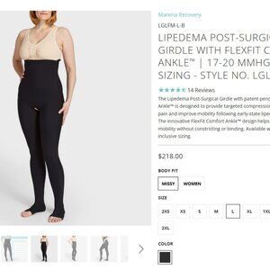 Marena Compression Garment, Black, size Large